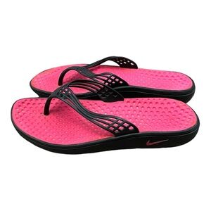 Nike Size 6 Women’s Hot Pink Black Sandals